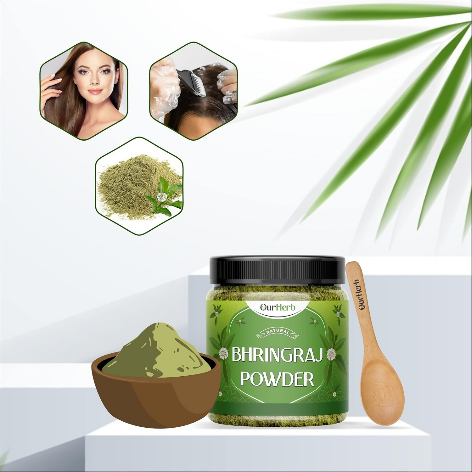 OurHerb Bhringraj Powder For Natural Hair Care