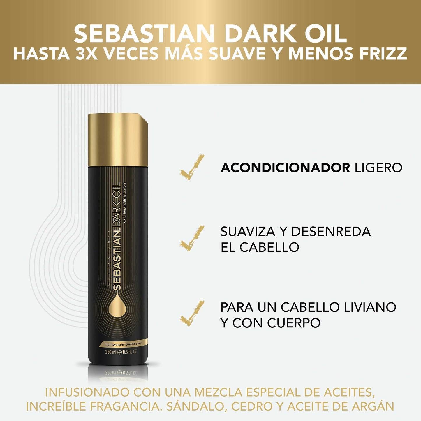 Buy Sebastian Professional Dark Oil Lightweight Hair Conditioner for Smoothening Hair from DrMediCart, Ship from India to USA