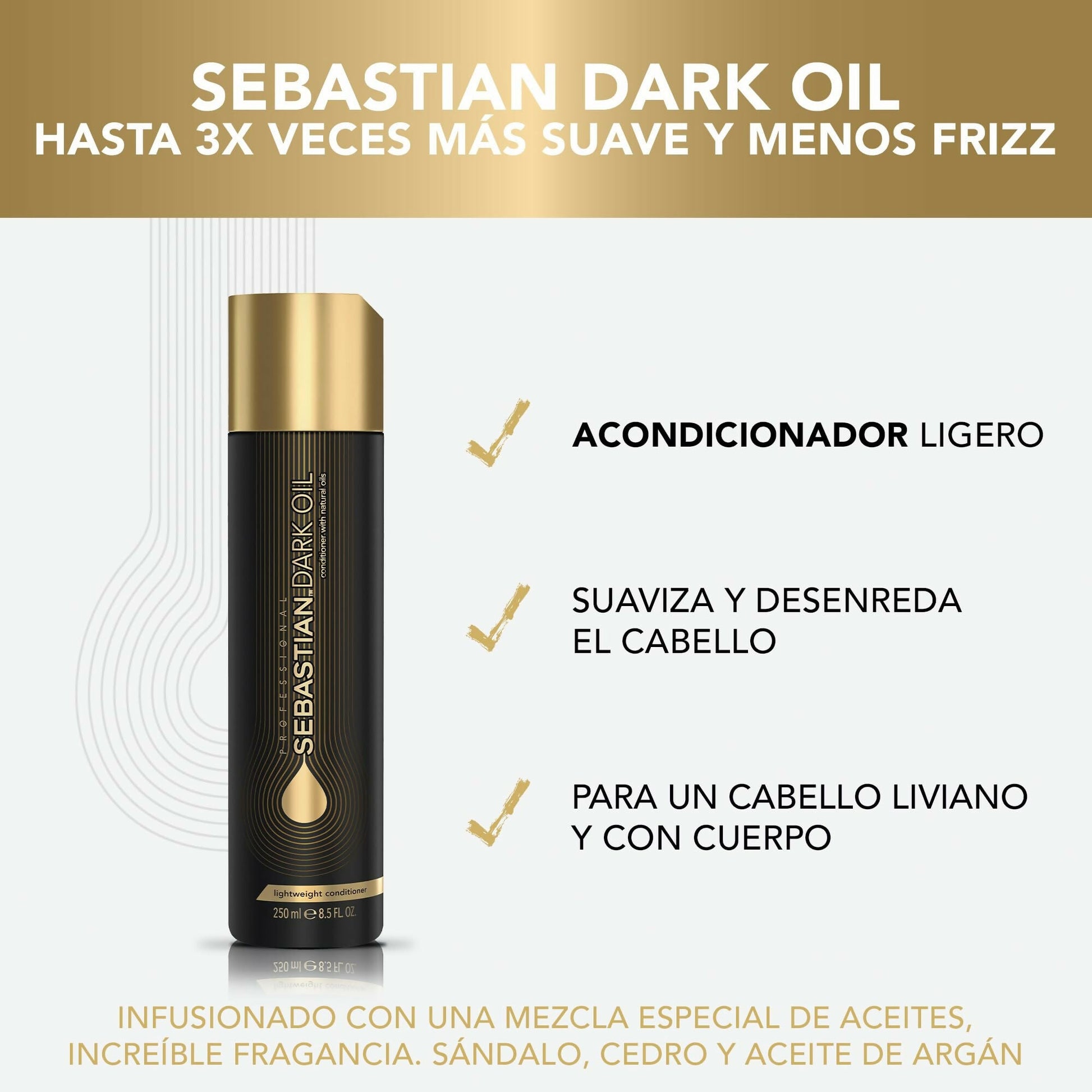 Buy Sebastian Professional Dark Oil Lightweight Hair Conditioner for Smoothening Hair from DrMediCart, Ship from India to USA