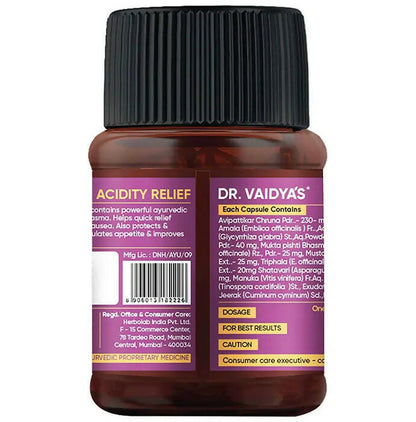 Dr. Vaidya's Acidity Relief Capsules