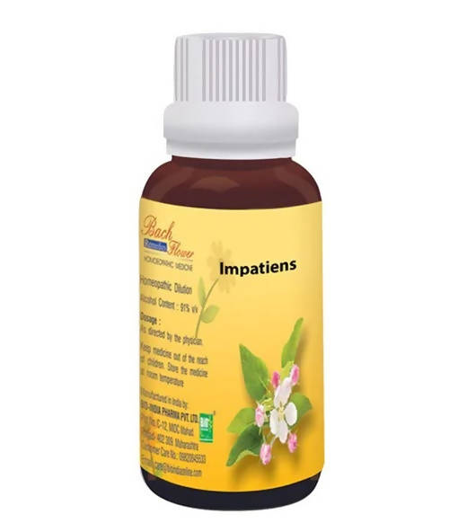 Buy Bio India Homeopathy Bach Flower Impatiens Dilution from DrMediCart, Ship from India to USA