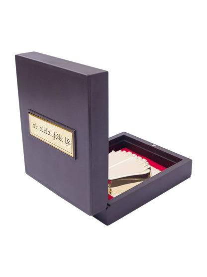 Golden Peacock Brown & 24 Ct Gold Foil Laxmi Ji Pooja Box