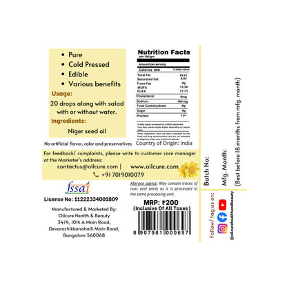 Oilcure Niger Seed Oil