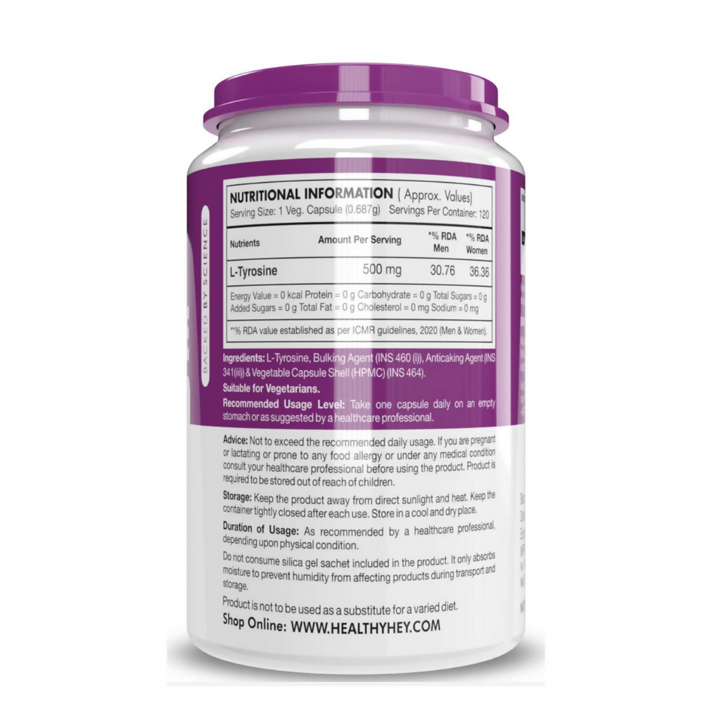 HealthyHey Nutrition L-Tyrosine Capsules