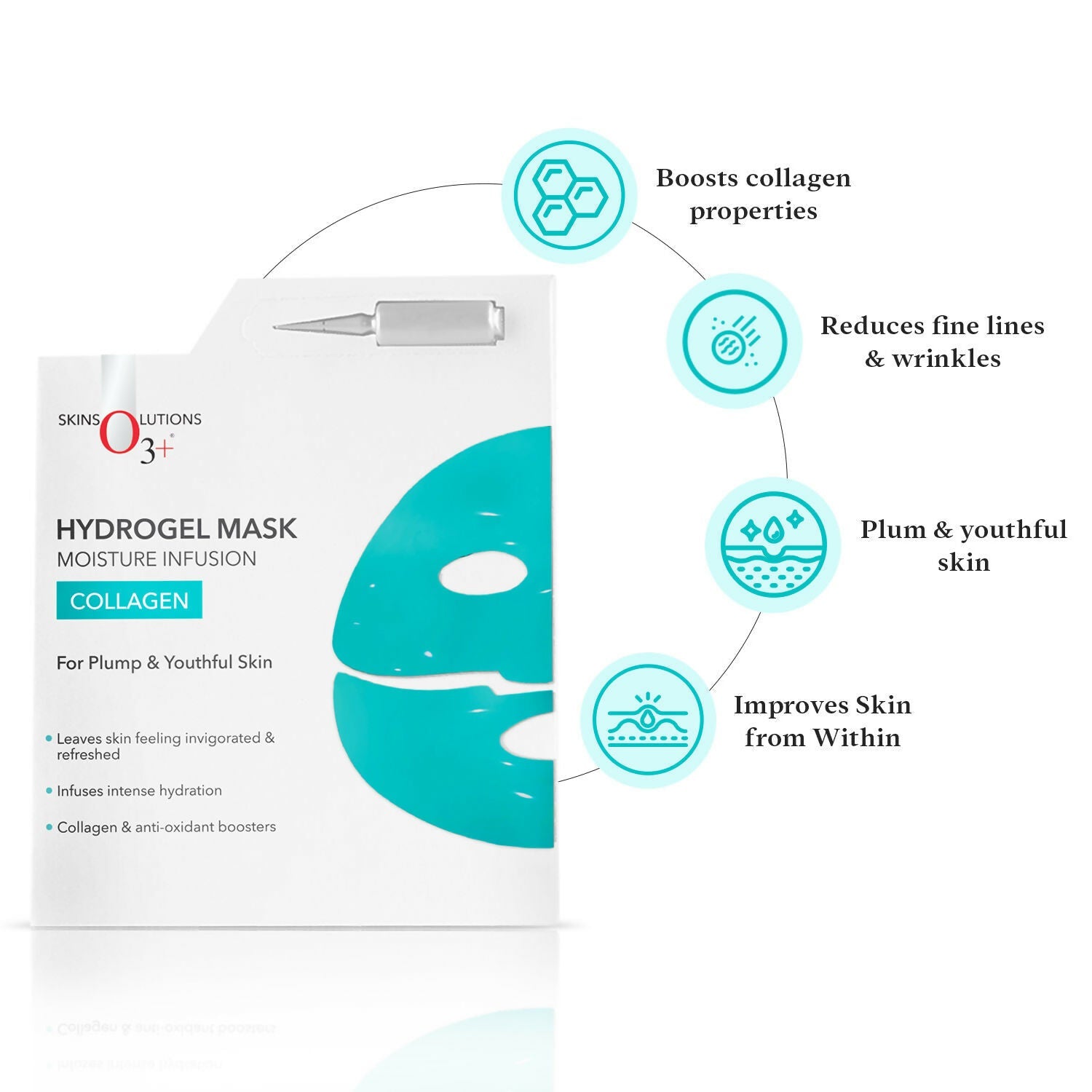 Professional O3+ Collagen Hydrogel Facial Mask For Bright & Plump Skin