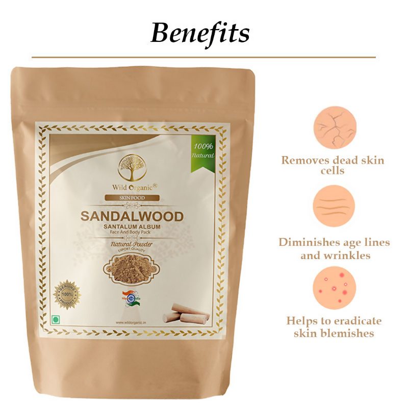 Wild Organic Sandalwood Powder For Skin And Body Pack