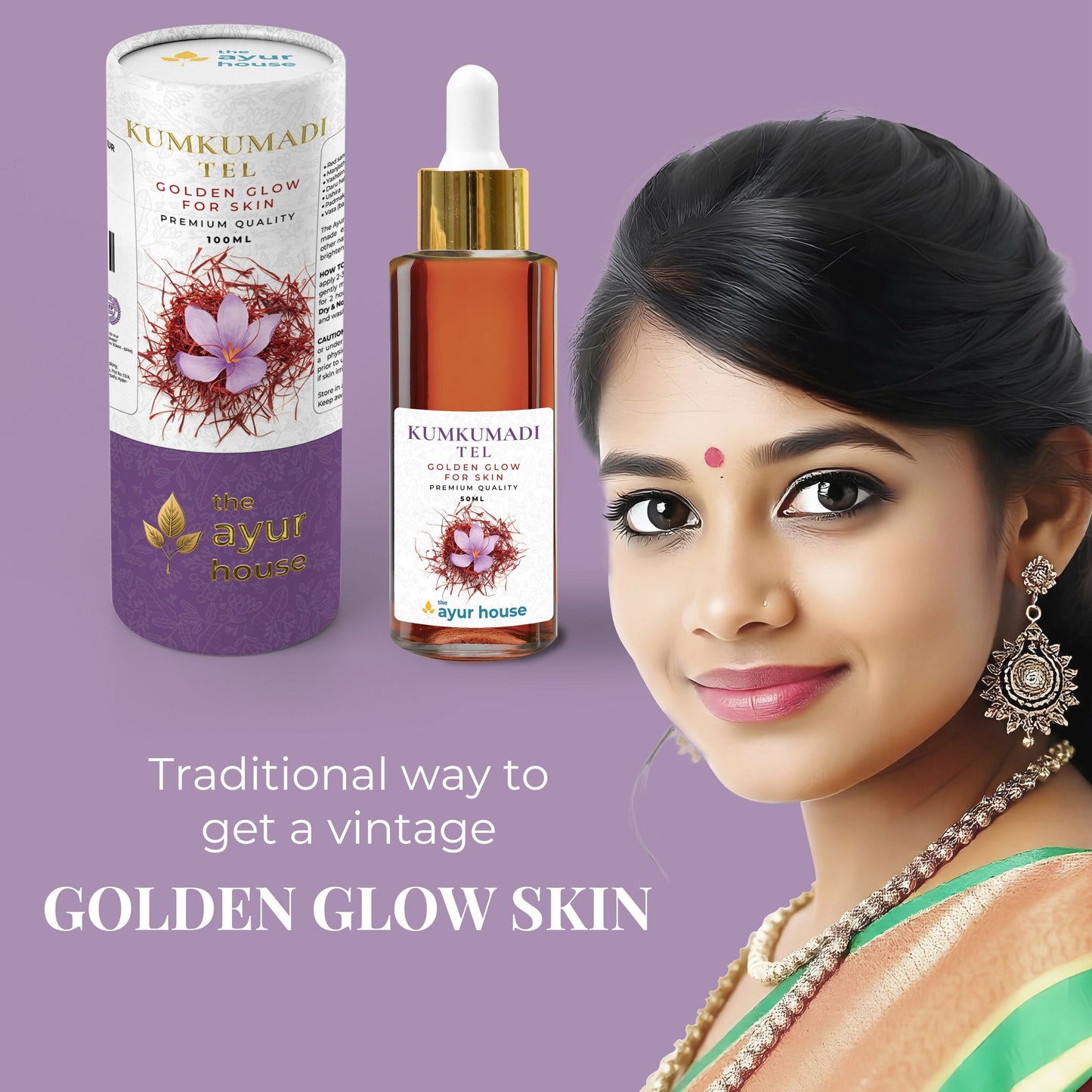 The Ayur House Kumkumadi Tel - Golden Glow Face Oil