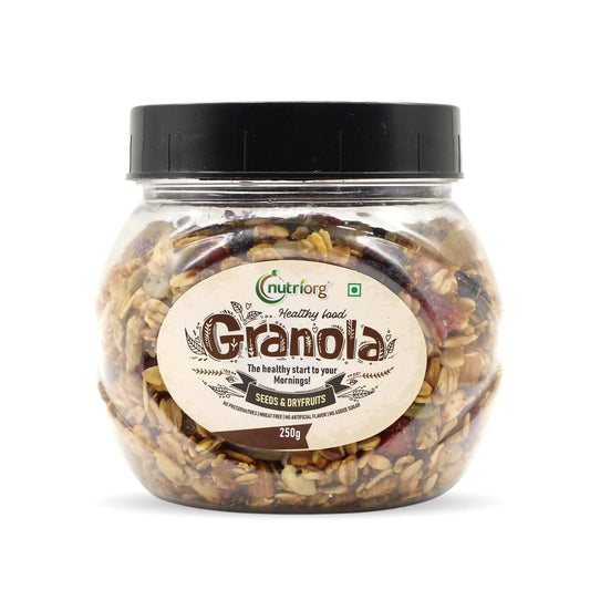 Buy Nutriorg Crunchy Granola Seeds & Dry Fruit Flavor from DrMediCart, Ship from India to USA