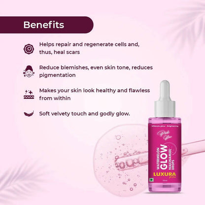 Buy Luxura Prima Watermelon Glow Niacinamide Drops from DrMediCart, Ship from India to USA