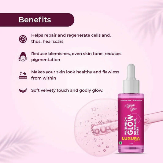 Buy Luxura Prima Watermelon Glow Niacinamide Drops from DrMediCart, Ship from India to USA