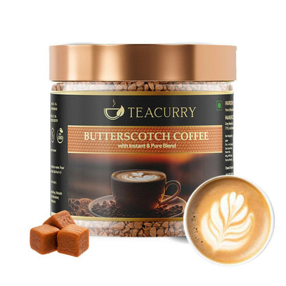 Buy Teacurry Butterscotch Coffee - Arabica Freeze Dried Coffee for Instant Hot & Cold Coffee from DrMediCart