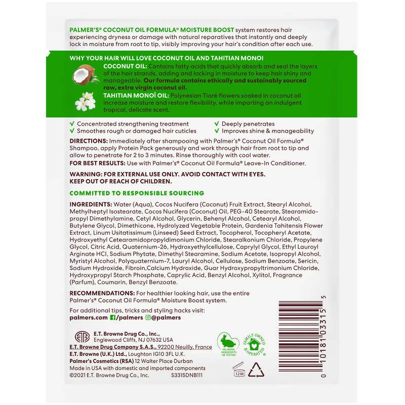Palmer's Coconut Oil Formula Moisture Boost Protein Pack