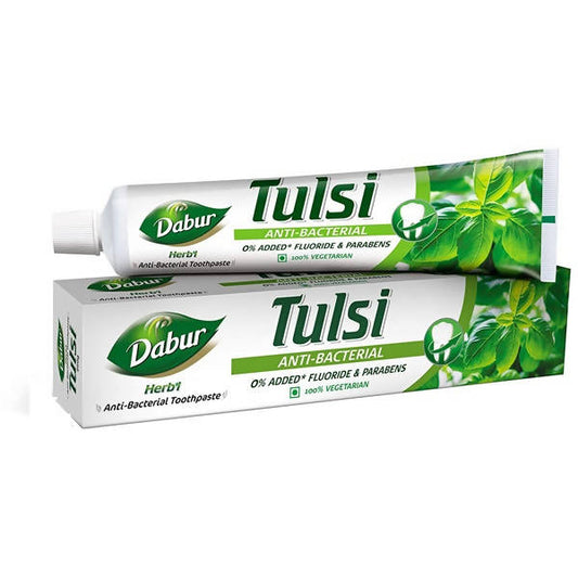 Buy Dabur Herb'l Tulsi - Anti-Bacterial Toothpaste from DrMediCart, Ship from India to USA
