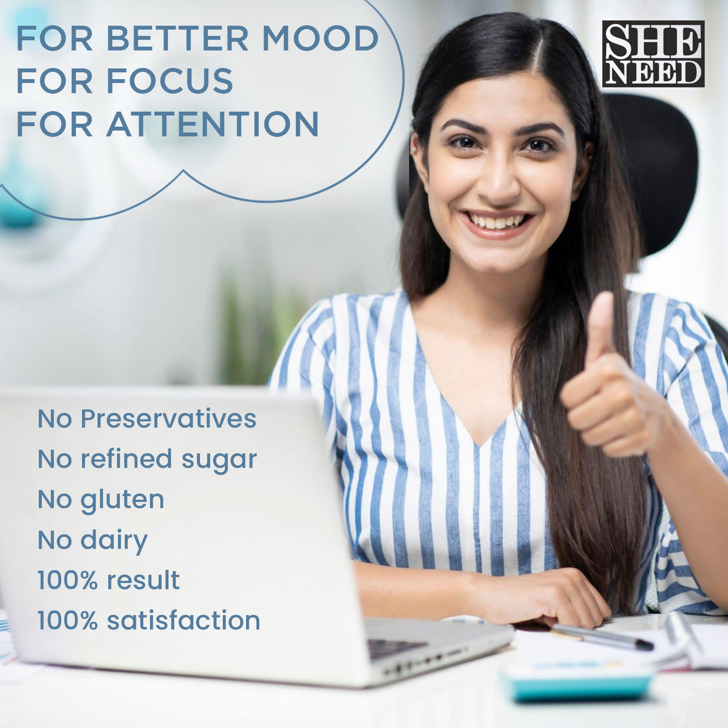 SheNeed Mood Booster For Mood Disorder Supplements Capsules