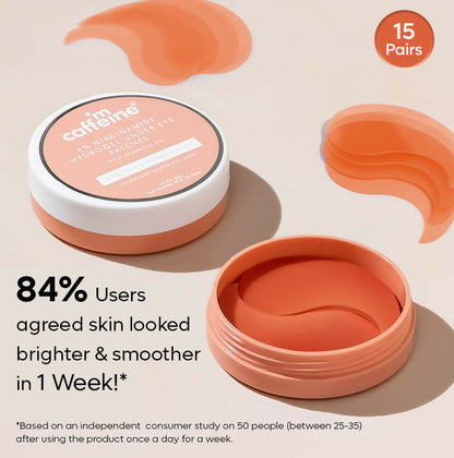 mCaffeine 4% Niacinamide Hydrogel Under Eye Patches with Kombucha Tea - Pigmentation & Brightening