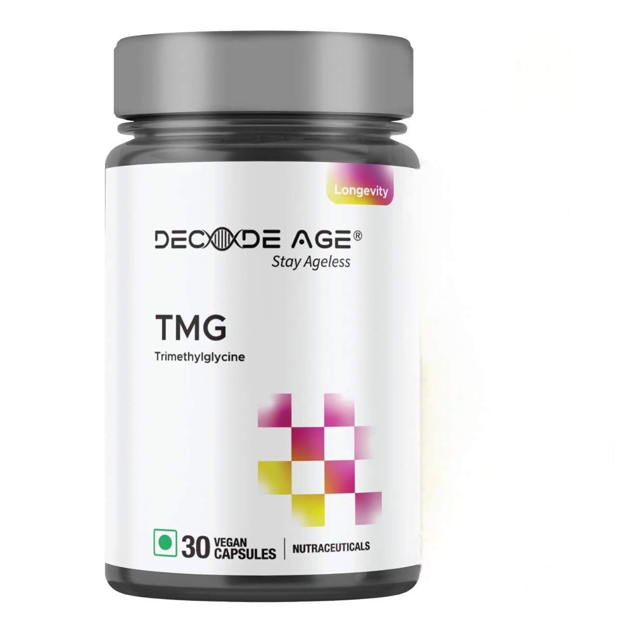 Decode Age TMG 98% Pure Trimethylglycine (TMG) Supplements Capsules