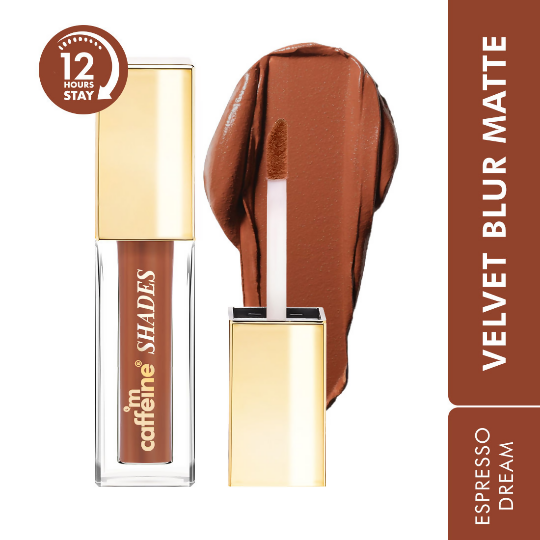 mCffaeine Shades Velvet Blur Matte Liquid Lipstick 12 Hrs Stay & Lightweight - Espresso Dream