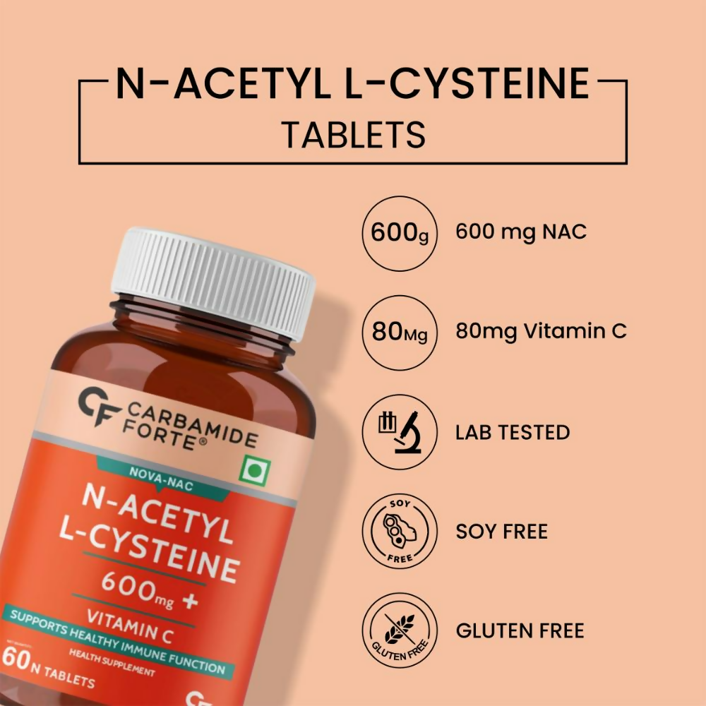 Carbamide Forte N-Acetyl L-Cysteine 600mg Tablets With Vitamin C