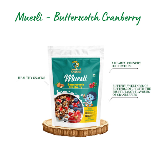 Buy Lakshmi Krishna Muesli - Butterscotch Cranberry from DrMediCart, Ship from India to USA