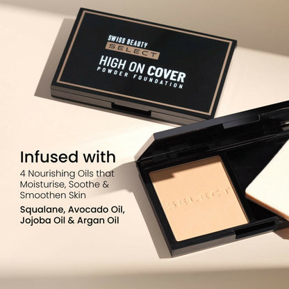 Swiss Beauty Select High On Cover Powder Foundation - 3 Fresh Beige