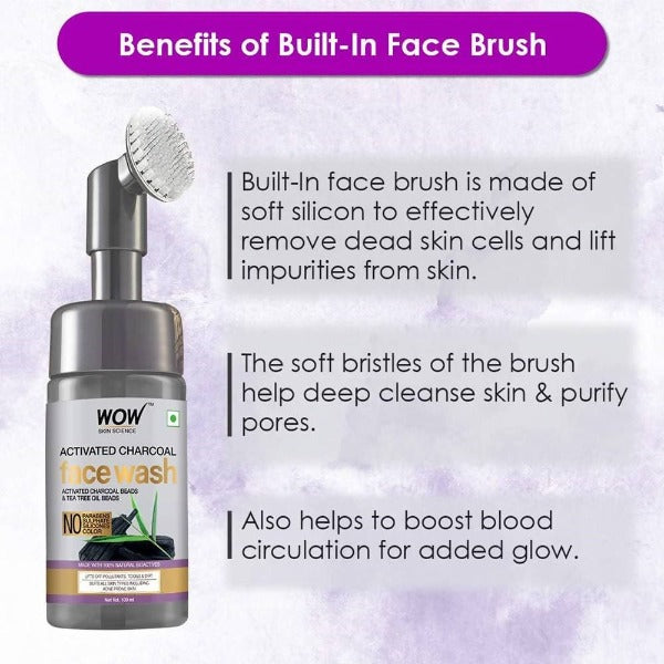 Wow Skin Science Charcoal Foaming Face Wash - Drmedicart