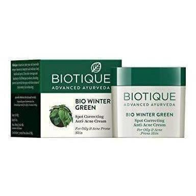 Buy Biotique Bio Winter Green Spot Correcting Anti Acne Cream, 15g from DrMediCart, Ship from India to USA