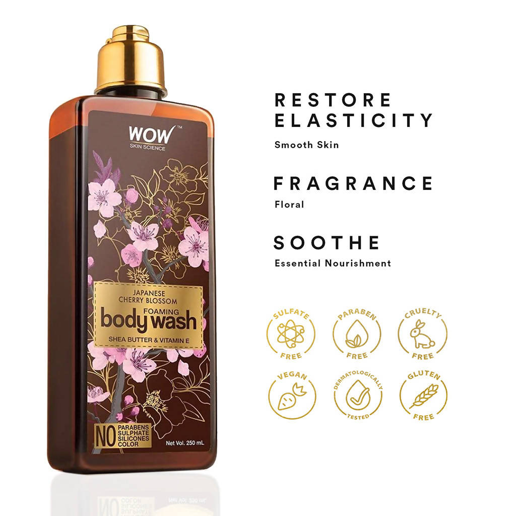 Wow Skin Science Japanese Cherry Blossom Foaming Body Wash - Drmedicart