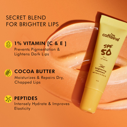 mCaffeine Brightening Treatment Lip Balm SPF 50 With Vitamin C & E