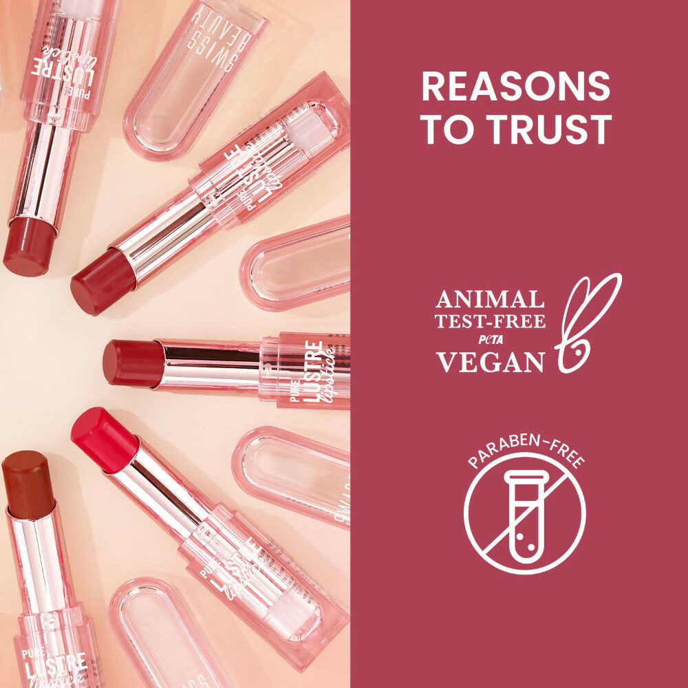 Swiss Beauty High Shine Finish Smooth Glide Pure Lustre Lipstick - 2 My Rose