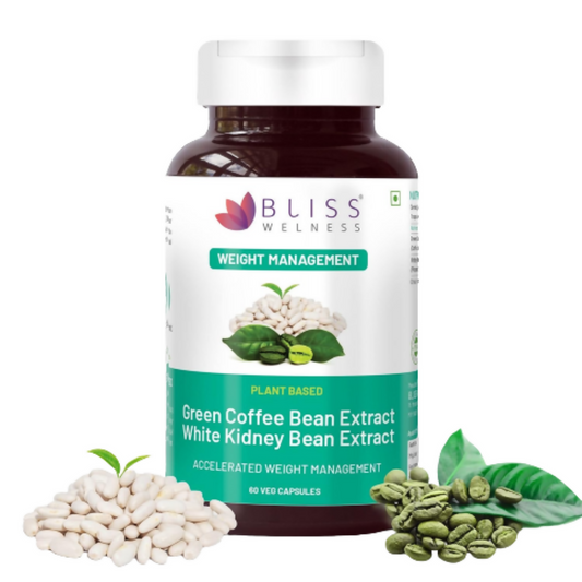 Buy Bliss Welness Green Coffee Bean Extract White Kidney Bean Extract Capsules from DrMediCart, Ship from India to USA