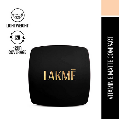 Lakme Forever Matte Compact, Smooth Finish - Marble