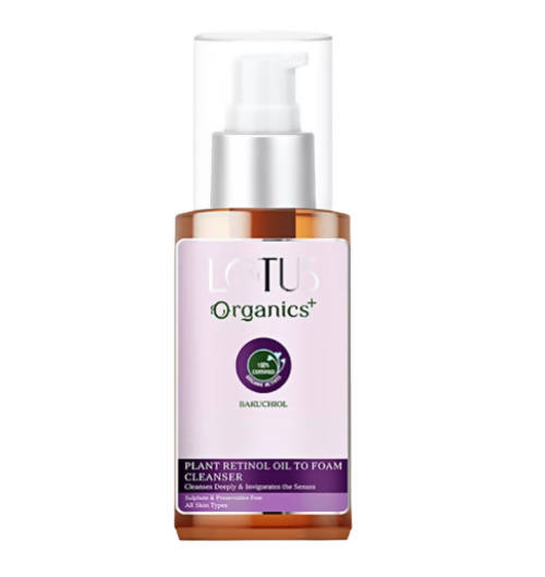 Buy Lotus Organics+ Bakuchiol Plant Retinol Oil to Foam Cleanser from DrMediCart, Ship from India to USA