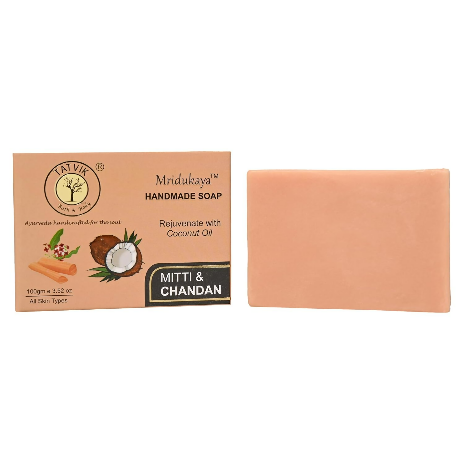 Tatvik Ayurveda Mridukaya Hand Made Soap (Mitti & Chandan)
