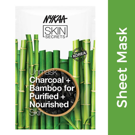 Buy Nykaa Skin Secrets Exotic Indulgence Charcoal + Bamboo Sheet Mask from DrMediCart, Ship from India to USA