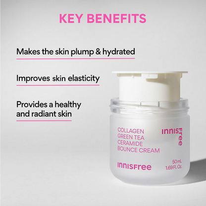 Innisfree Collagen Booster Green Tea Ceramide Bounce Cream Refill