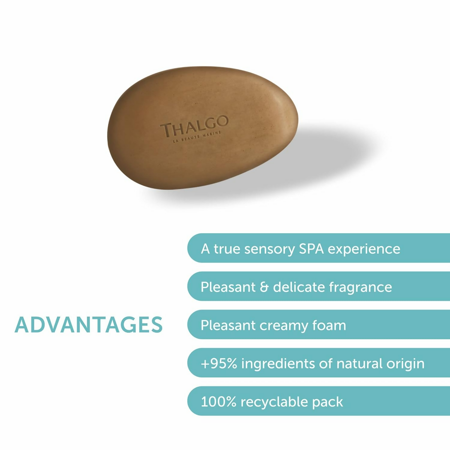 Thalgo Marine Algae Solid Cleanser - Revitalising Face Cleanser For Detoxifying & Smoothing Skin Texture