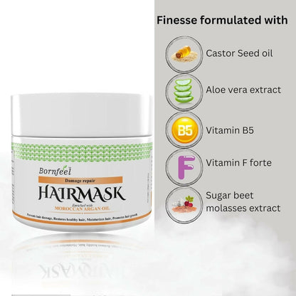 Bornfeel Damage Repair Hair Mask Enriched With Moroccan Argan Oil