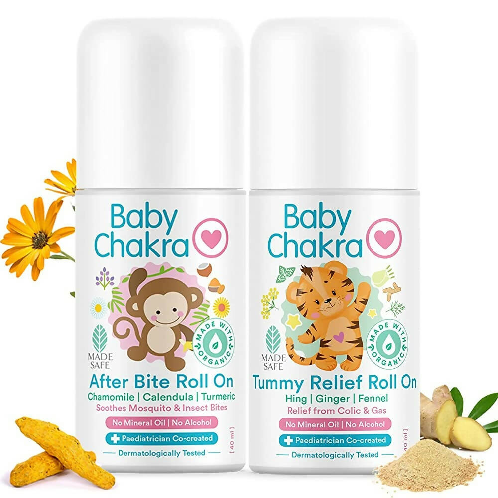 BabyChakra Tummy Relief Roll On & After Bite Roll on Combo