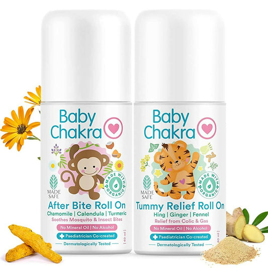 BabyChakra Tummy Relief Roll On & After Bite Roll on Combo
