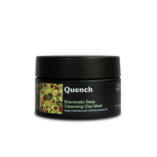 Quench Vitamin E Deep Cleansing Clay Mask with Avocado Removes Impurities & Refines Pores