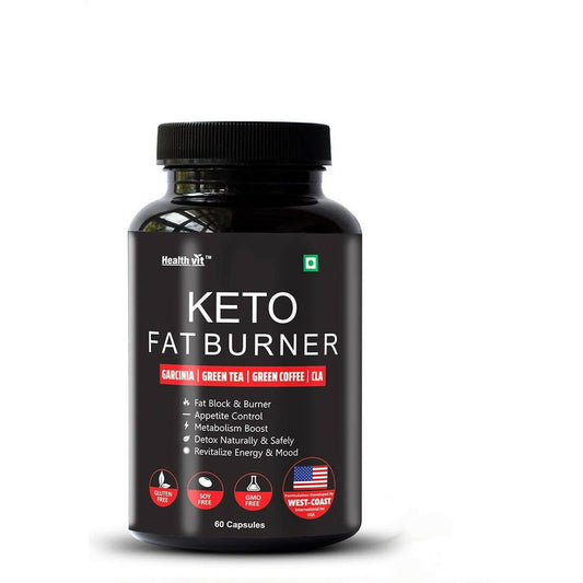 Buy Healthvit Keto Fat Burner With Garcinia, Green Tea, Green Coffee Capsules from DrMediCart, Ship from India to USA