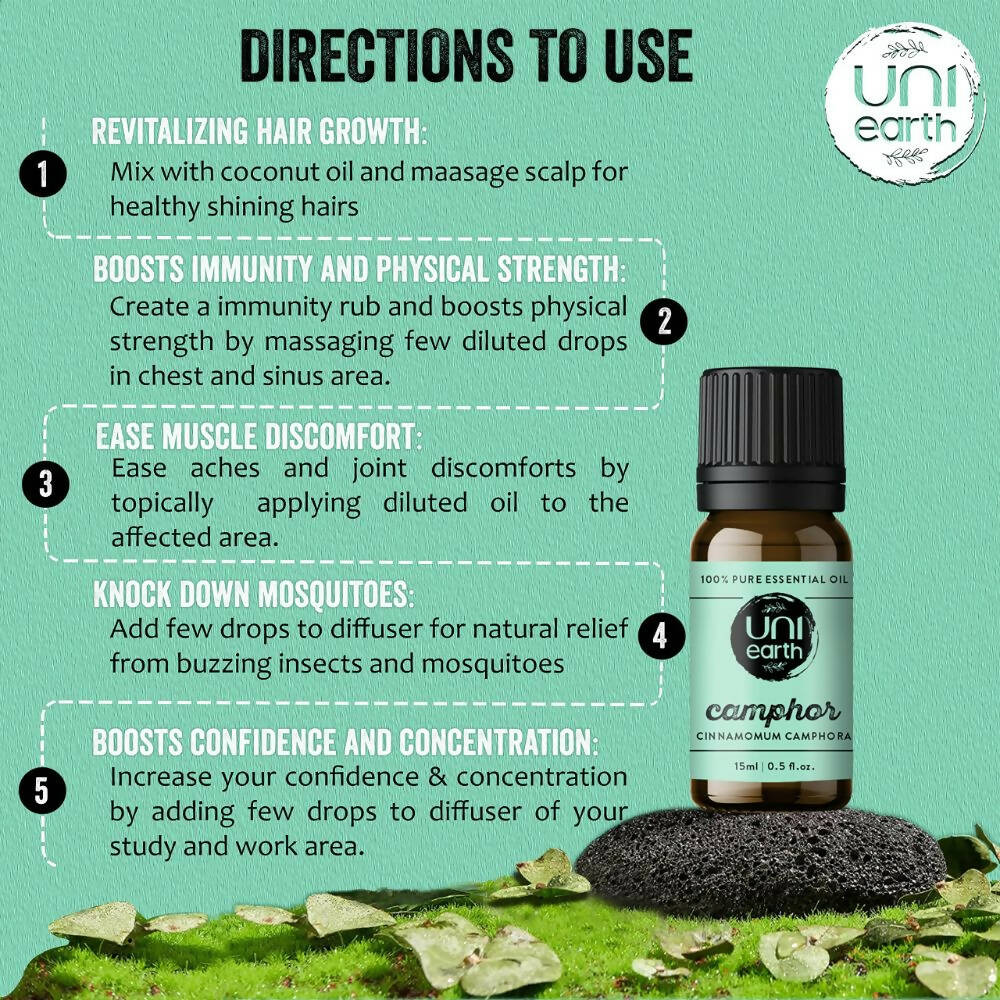 Uniearth Pure & Undiluted Camphor Essential Oil for Skin & Hair Care
