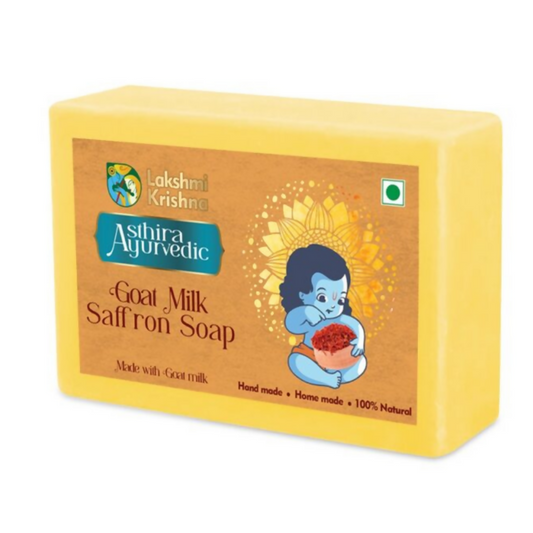 Buy Lakshmi Krishna Saffron Goat Milk Soap from DrMediCart, Ship from India to USA
