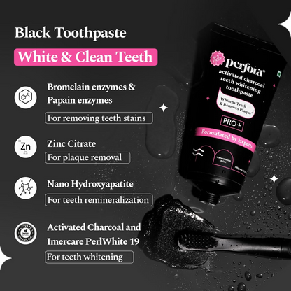 Perfora Activated Charcoal Whitening Toothpaste - Watermelon Mint