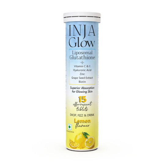 Inja Glow Liposomal Glutathione Drop Fizz & Drink Effervescent Tablets - Lemon