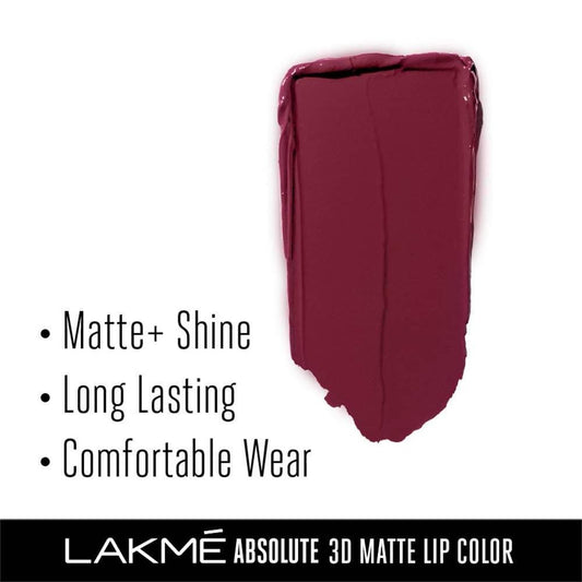 Buy Lakme Absolute 3D Lipstick - Wine Whisper from DrMediCart, Ship from India to USA
