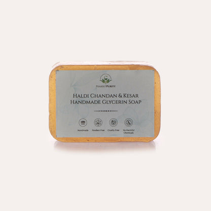Buy PrakritPurity Haldi Chandan & Kesar Handmade Glycerin Soap from DrMediCart, Ship from India to USA