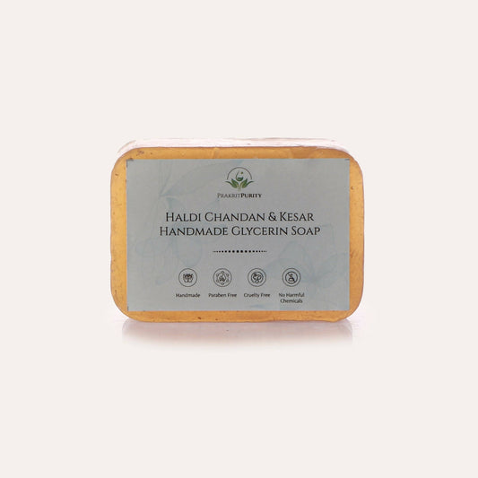 Buy PrakritPurity Haldi Chandan & Kesar Handmade Glycerin Soap from DrMediCart, Ship from India to USA