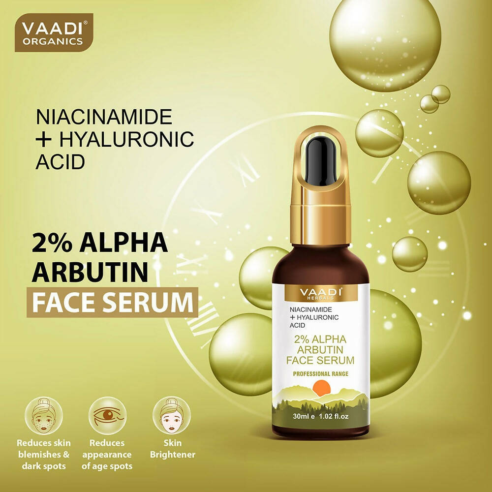 Vaadi Herbals 2% Alpha Arbutin Face Serum With Niacinamide & Hyaluronic Acid - Drmedicart