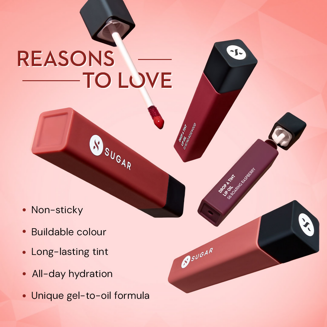 SUGAR Drop A Tint Lip Oil - 01 Timeless Taupe